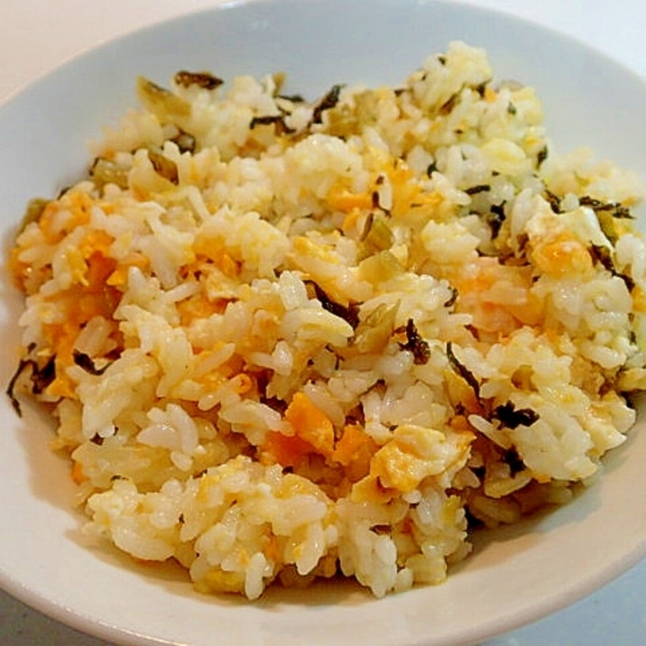 創味シャンタンで 卵と高菜漬けのチャーハン レシピ 作り方 By ぷ みぃまま 楽天レシピ